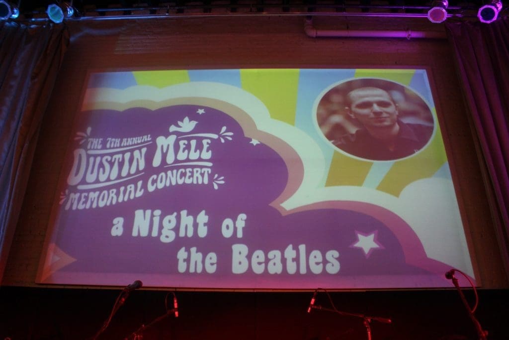Signage for the 7th Annual Dustin Mele Memorial Concert